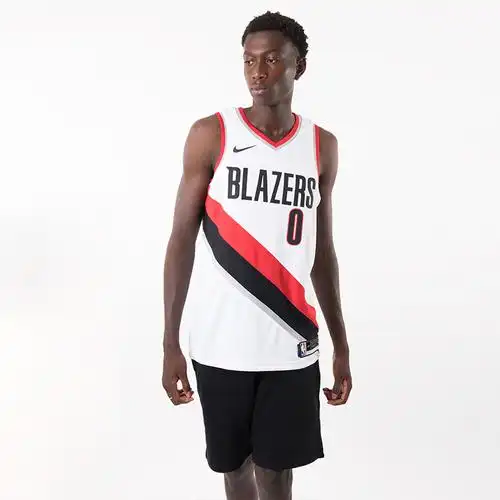 酷动正品耐克nike利拉德球衣nba开拓者0号主场篮球服