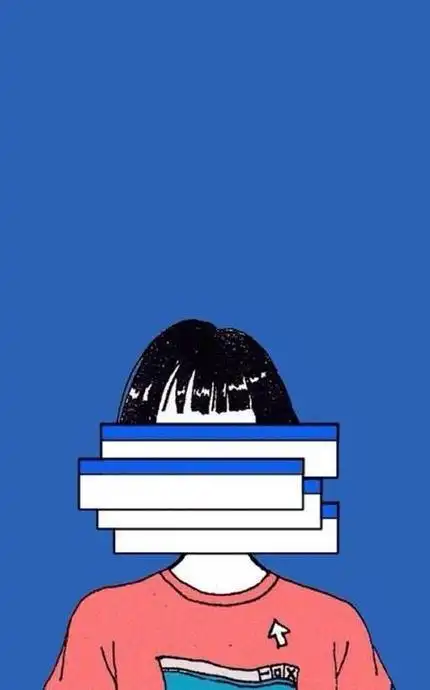 手绘宝蓝色背景高清手机壁纸