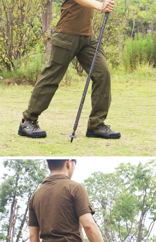 登山杖旅行杖防身装备徒步装备超轻多功能伸缩折叠拐杖手杖行山杖