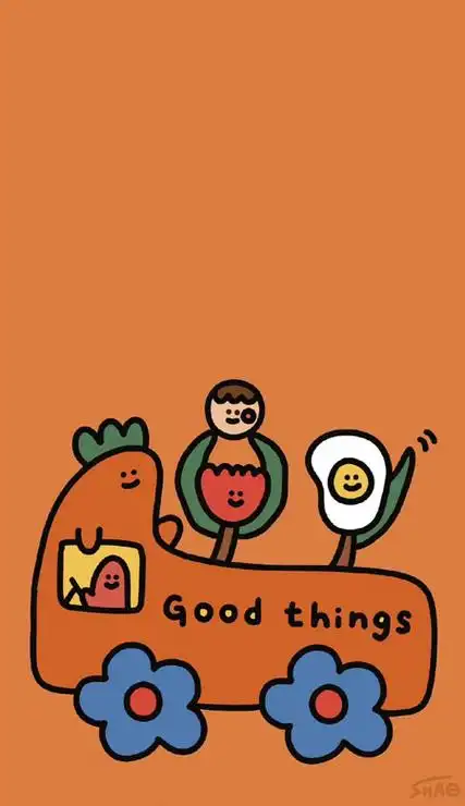 可爱简笔画锁屏壁纸小红书超火可以乱想但不要担心我很爱你