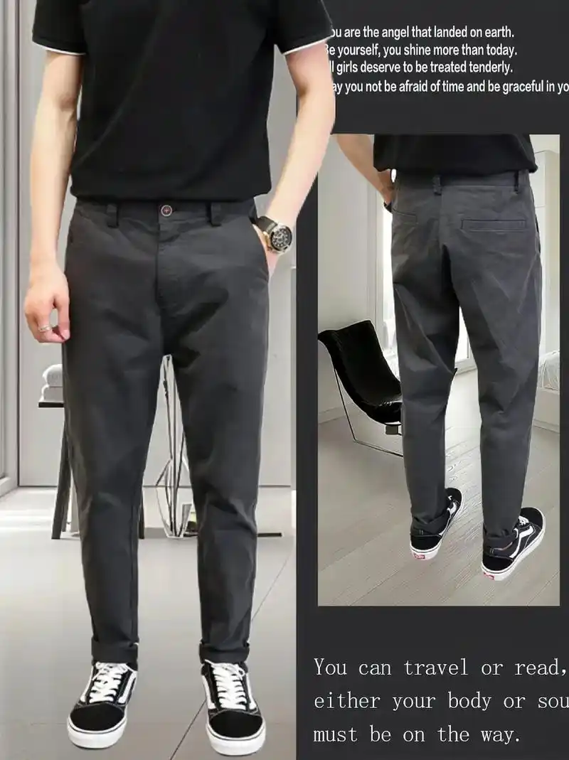 男工装休闲裤,时尚与实用的完美结合.