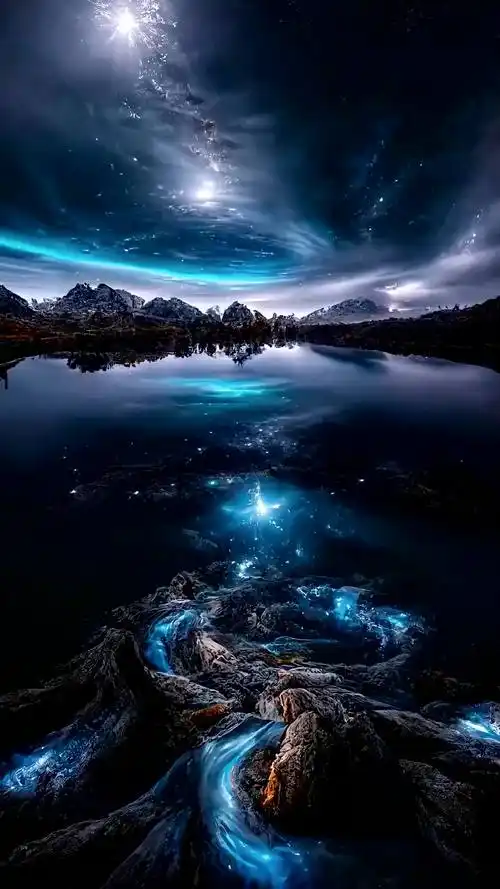 这么美的蓝色妖姬梦幻星空,艾特zui漂亮的女孩子一起看才浪漫