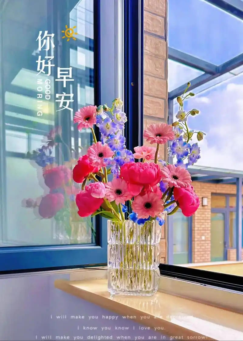 句子虽短,但却字字入心,早安.也许这个世界算不上好 可你的微 - 抖音