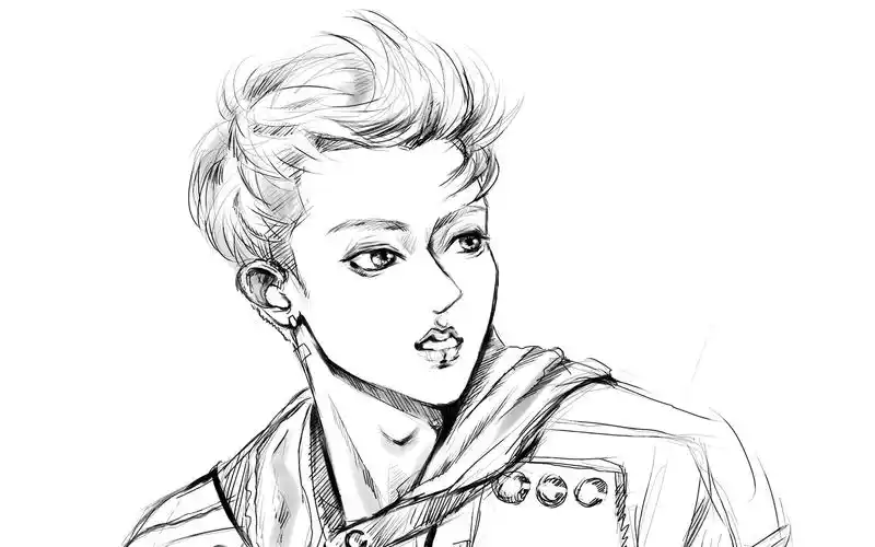 黄子韬-星光大赏桃-sai绘画过程