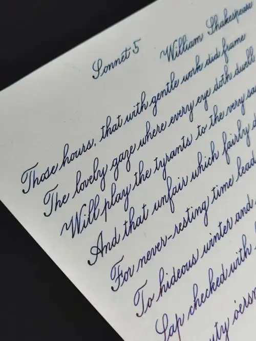英文手写莎士比亚sonnet5