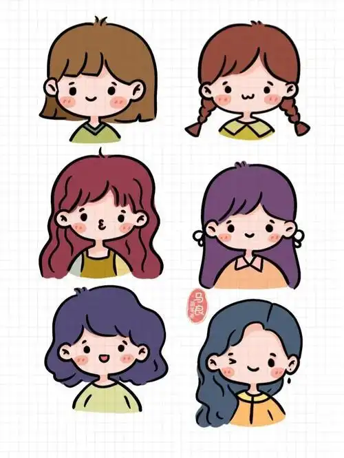 卡通素材人物简笔画