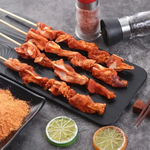 东芳脆骨户外烧烤油炸食材奥尔良腌制猪脆大串肉丸