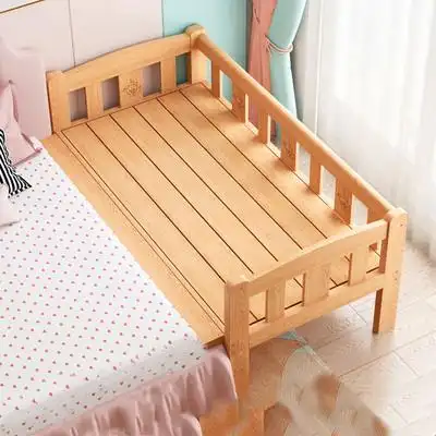 拼接加宽1米小床经济型大人可睡木头床铺简易婴儿床儿童床