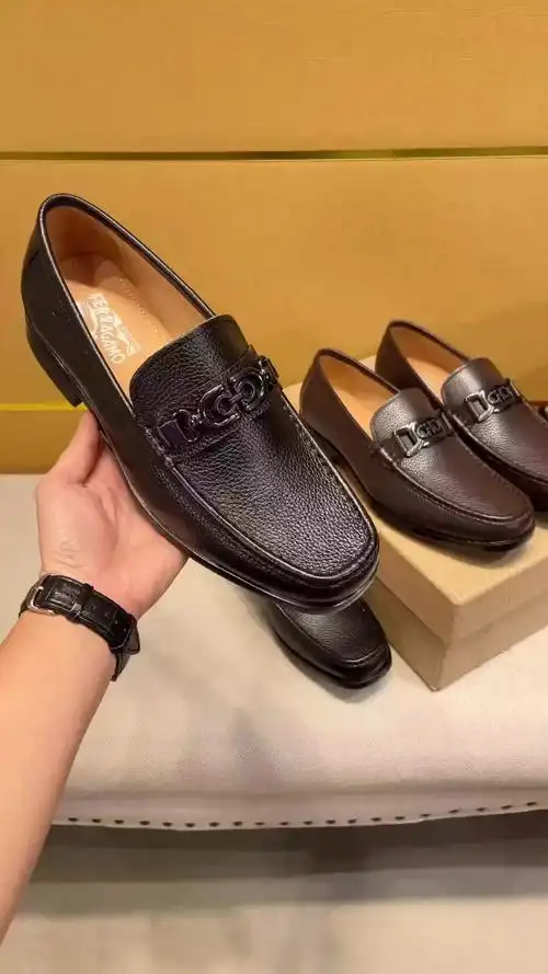 外贸出口意大利撤柜高档新款男士休闲皮鞋真皮透气软底软皮皮鞋