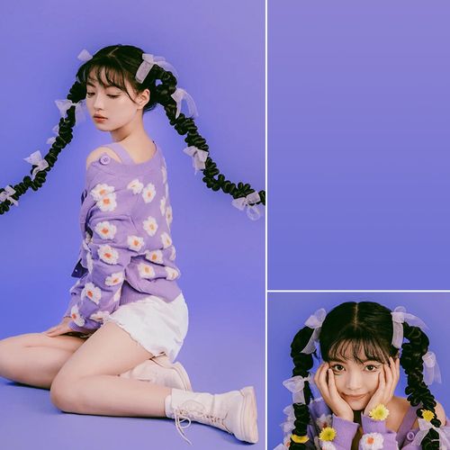 yngfn紫色渐变背景布创意个性甜酷拍照背景布摄影个人模特写真无纺布