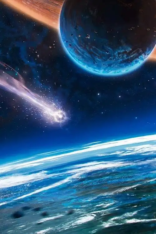 美丽的空间,星球,飞船,彗星,幻想