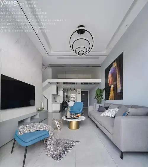 125平现代简约三居客厅装修效果图