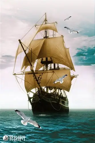 一帆风顺装饰图_帆船图片_大海素材_中式玄关_玄关/屏风/隔断_装饰