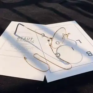 单片眼镜超轻英伦无度数侦探配饰眼镜金属带链条复古装饰时尚眼镜