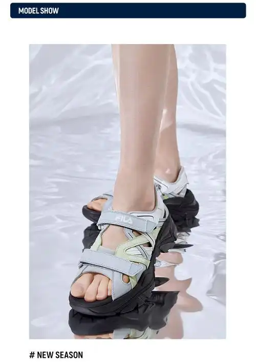 fila斐乐女鞋运动鱼刺凉鞋2022夏季新款运动鞋厚底增高沙滩鞋浅薰衣草