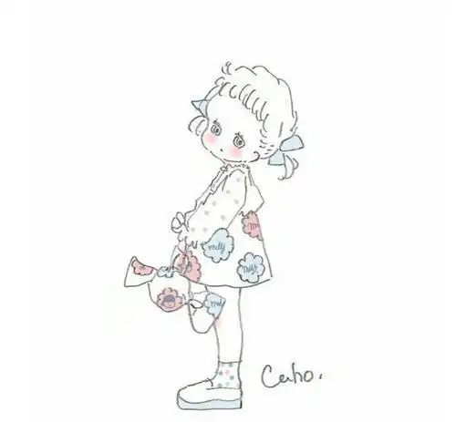 糖果女孩动漫可爱的简笔画