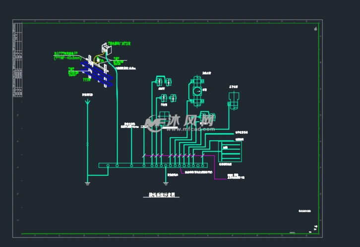 接地系统示意图本资料为[辽宁]3.3万平生产厂房电气图纸.