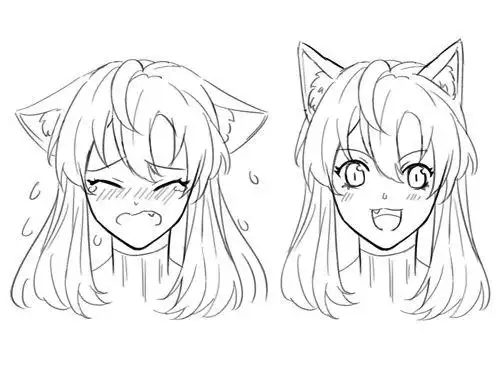 板绘教程猫耳女孩怎么画简单又漂亮的猫女耳朵画法