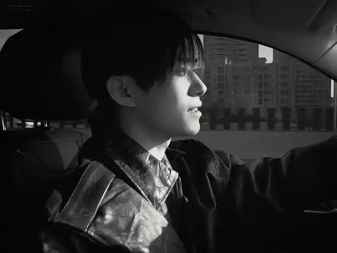 易烊千玺开车侧颜照