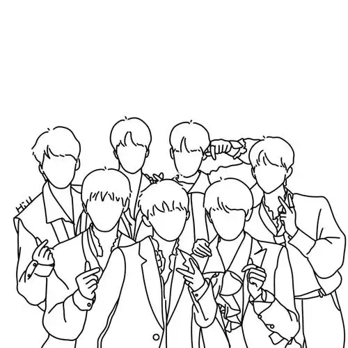 tnt时代少年团  #简笔画  #插画  #线稿待上色