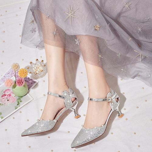 妙豆熊旗舰店的优惠券大全—女童皮鞋公主鞋儿童高跟鞋尖头小女孩走秀