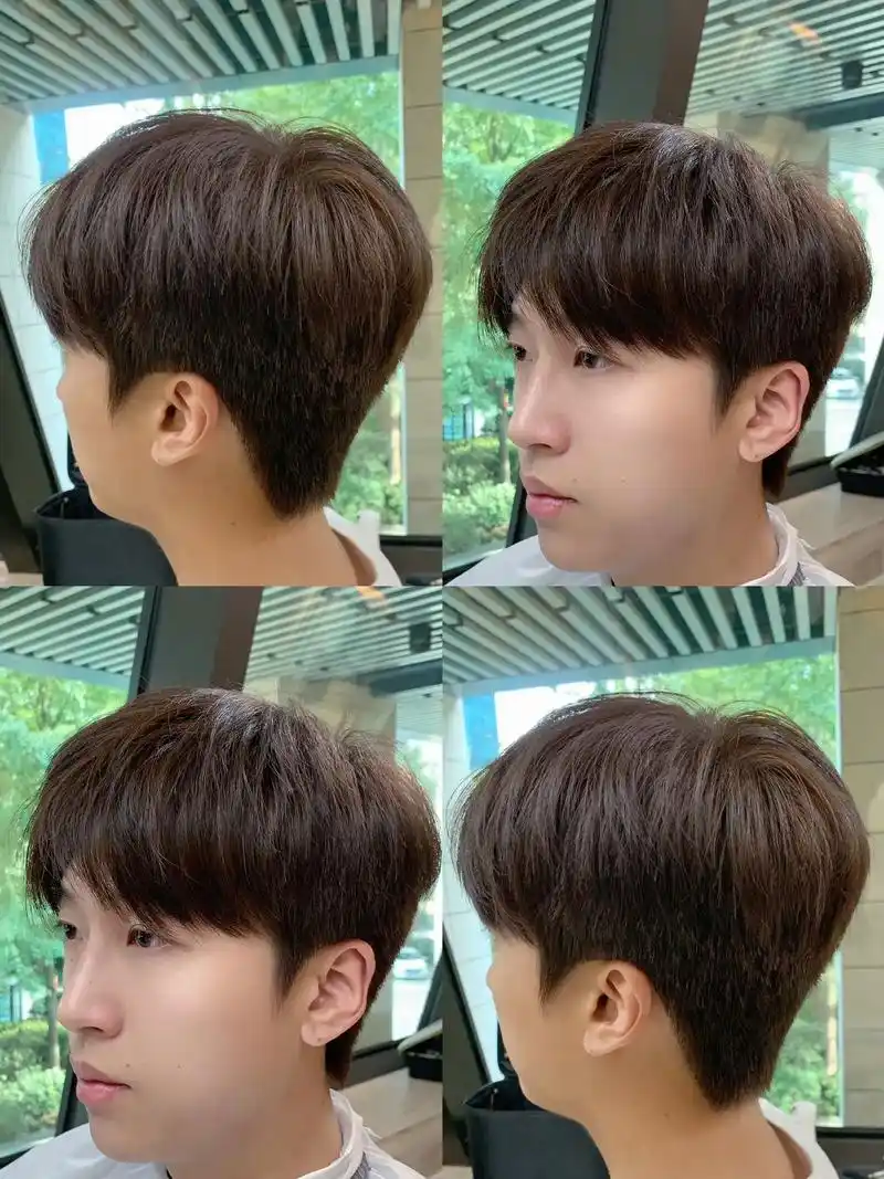 手残党免打理发型自然微分 #微分碎盖 - 抖音