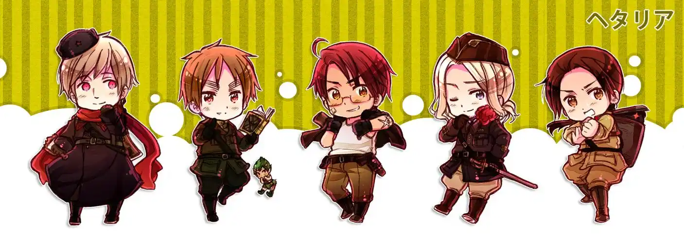 求aph联五2p的人设,能看清服装细节就好