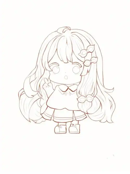 原创q版卡通人物两头身