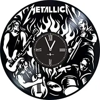 精密静音石英机芯 - 送给粉丝的*佳礼物 摇滚乐队金属图案 - 原创设计