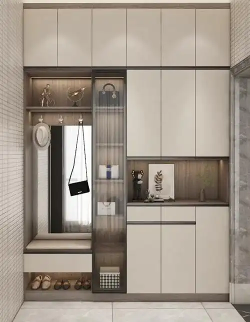 高级入户鞋柜效果图