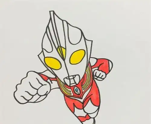 迪迦奥特曼简笔画最终圣战