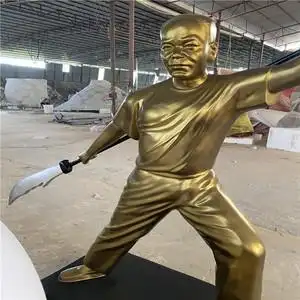 佛山伟人雕像 玻璃钢人物雕塑厂家 练武人雕塑