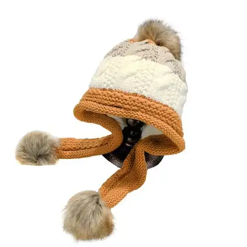 毛线帽女冬天加厚保暖韩版日系百搭可爱护耳防寒针织套头护耳帽潮