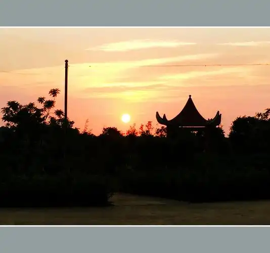 小镇落日 摄影 晓星