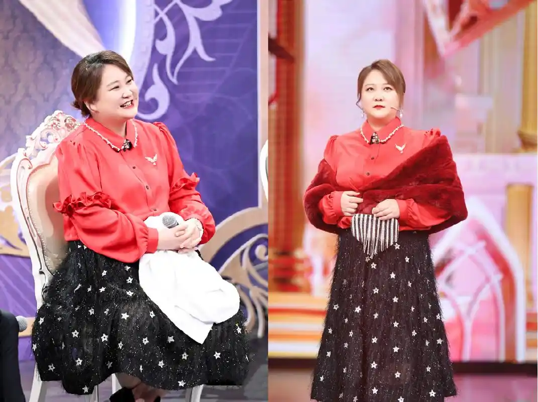 虽然贾玲看着比张小斐胖很多,但气场却不输,就是穿着有点普通