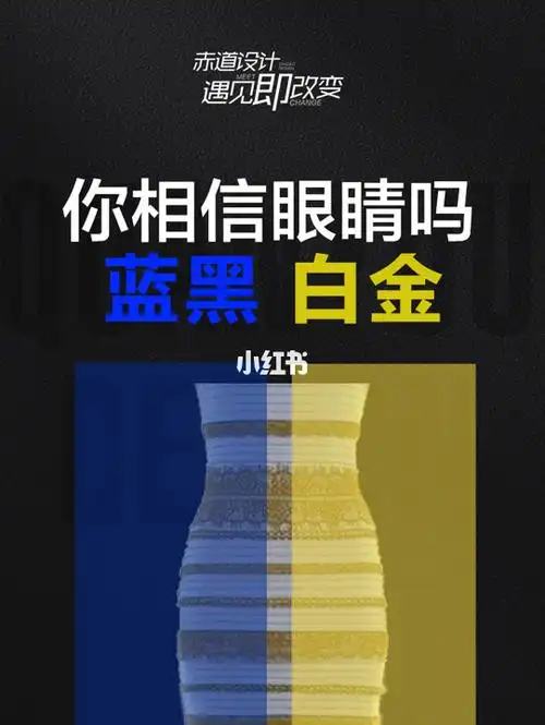 视觉欺骗仔细看裙子是蓝黑色还是白金色