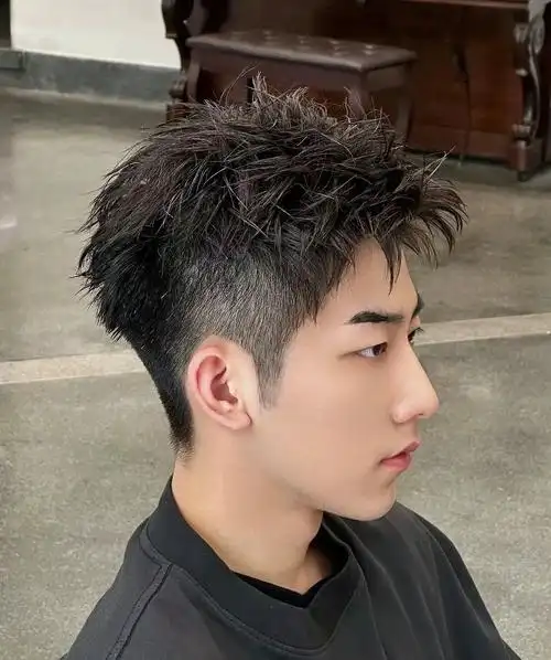 钢夹 #自然蓬松男士卷发 #男士烫发