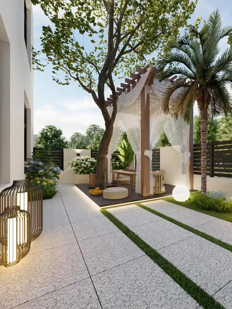 800元设计费的小院   1!地点:无锡 面积:46平 需 - 抖音