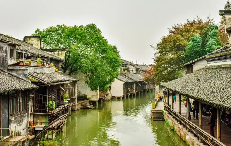 乌镇东栅的水乡景色