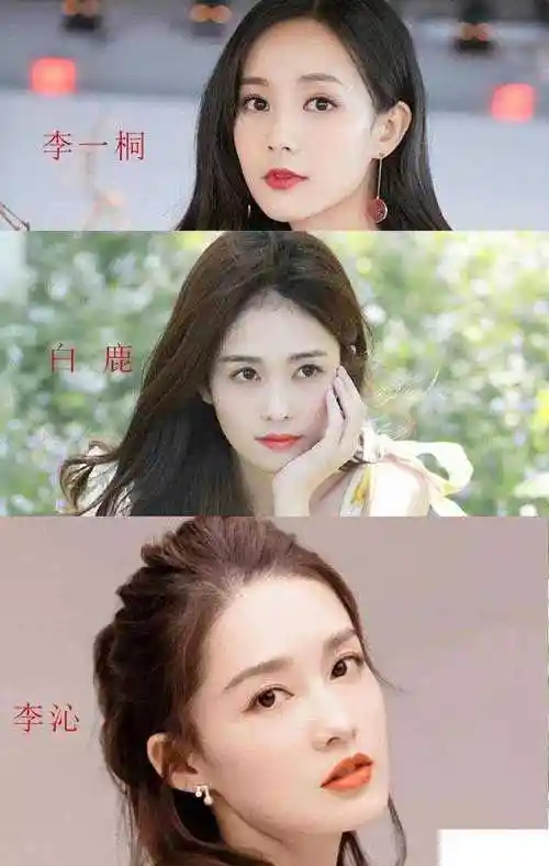 李一桐白鹿李沁对比照