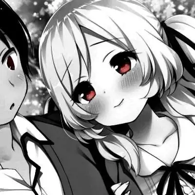 二次元黑暗系情侣一对两张头像 冷酷冷血丧系动漫情侣头像