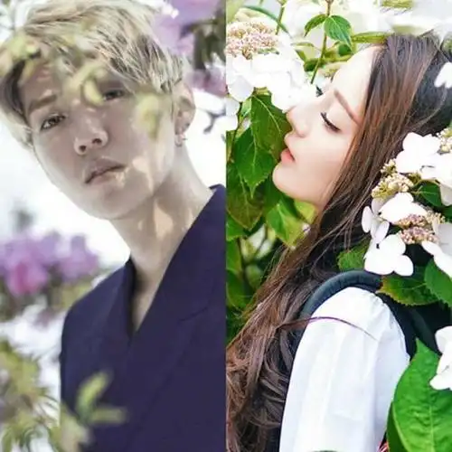 鹿晗和热巴同在花海中拍照片,粉丝:两个人的眼神是在搞事情