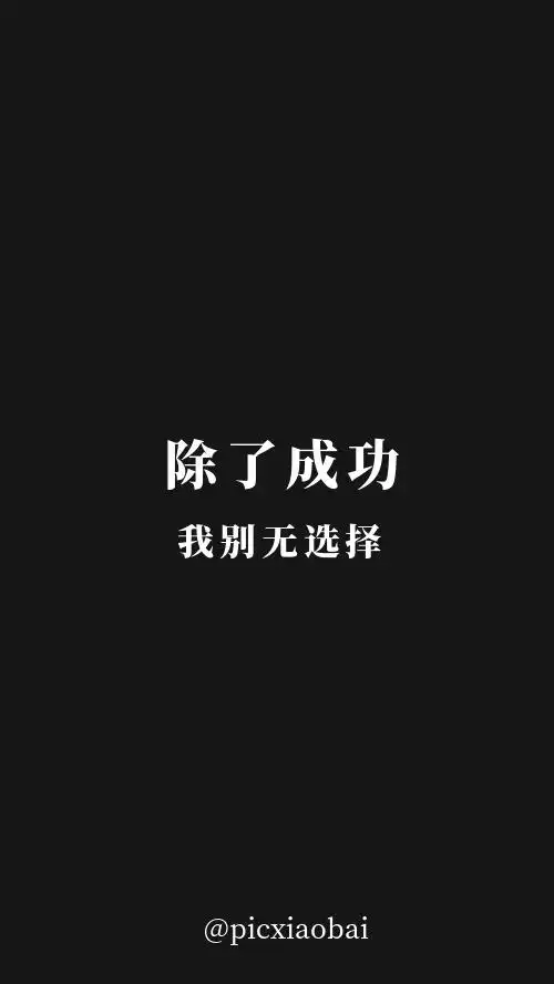 简约黑色励志文字手机壁纸