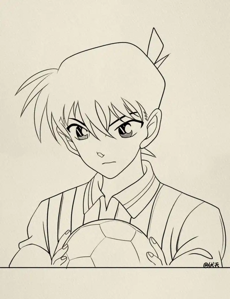 名侦探柯南# #工藤新一# #柯南# #名柯# #寻找小红书绘画大神# #画画