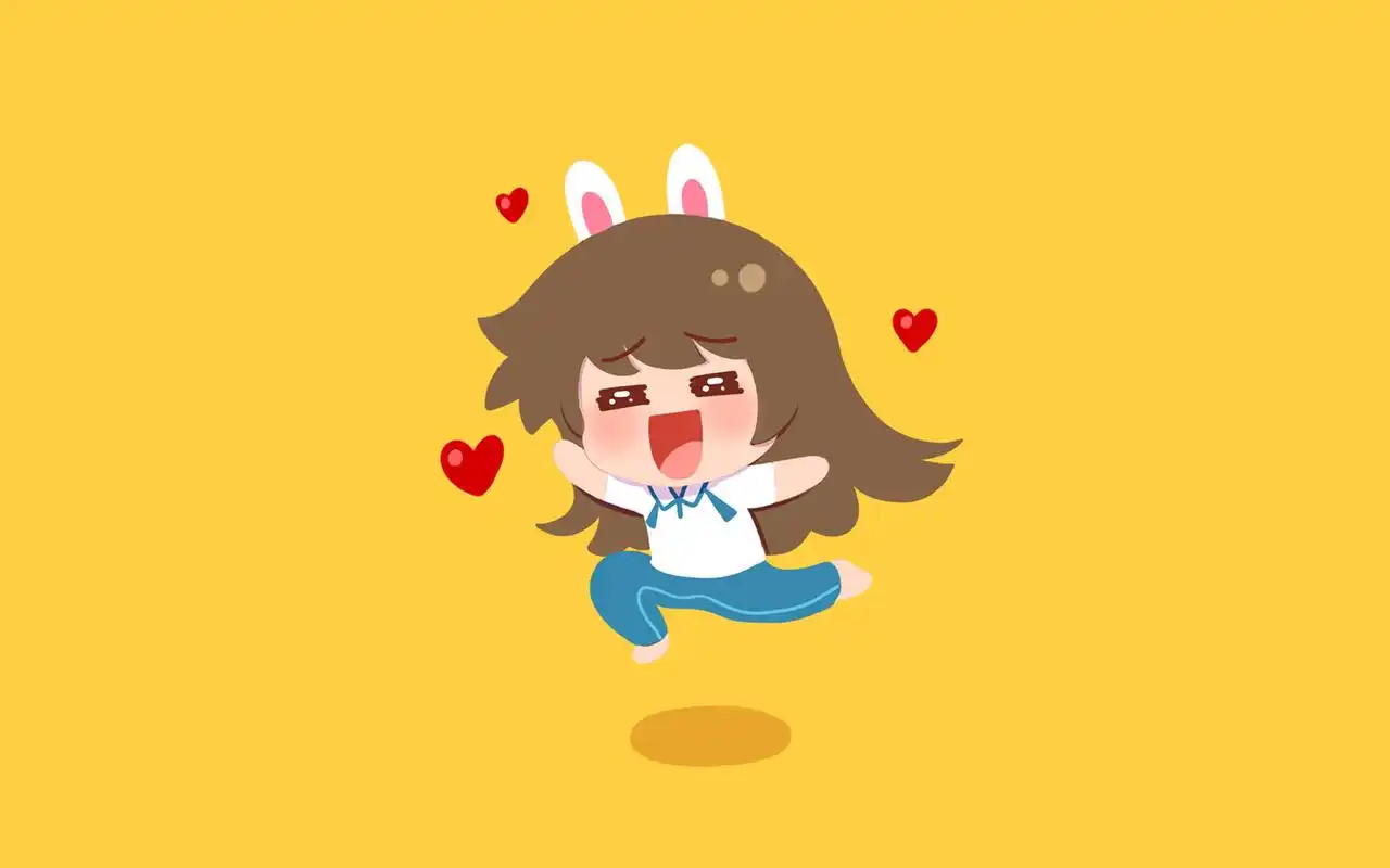 安妮和王小明主题系列可爱卡通手绘漫画人物图片桌面壁纸下载第二辑