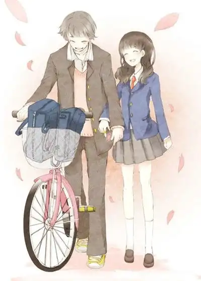 有你在一切就都好了唯美情侣动漫插画图片