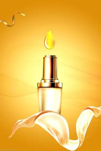 金色乳液化妆品电商背景