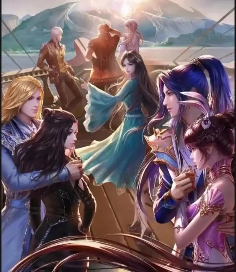 斗罗大陆四代史莱克七怪图片 第一代: 唐三, 小舞, 宁荣荣, 奥斯卡