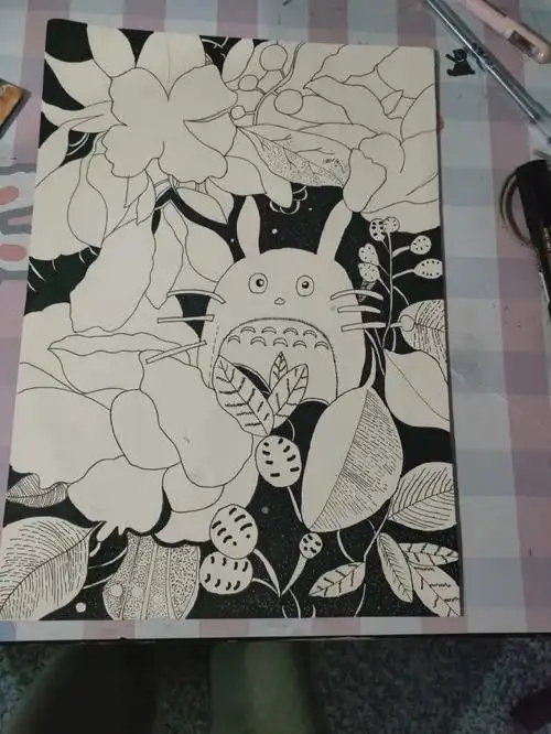 模仿别人画的,这幅画不是很难用用8k纸画的,这个作者用的是4k,仿画