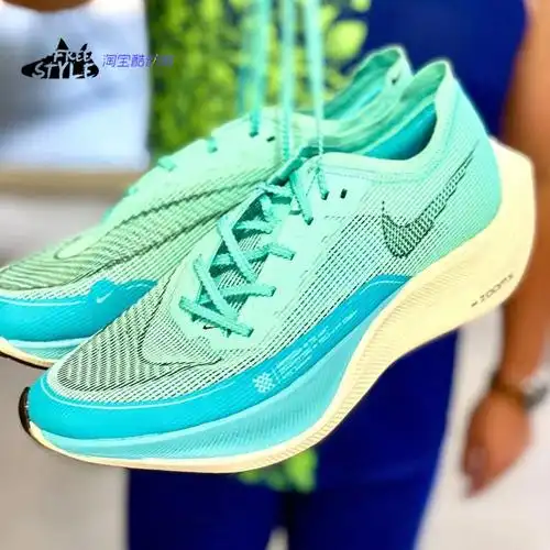 nike zoomx vaporfly next% 2 新款蓝绿马拉松男跑鞋 cu4111-300